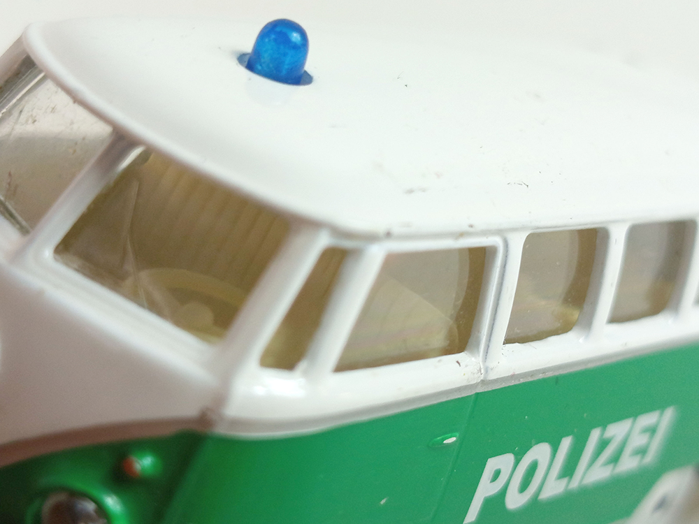 Majorette Volkswagen T1 Polizei Green / White (Car Model)
