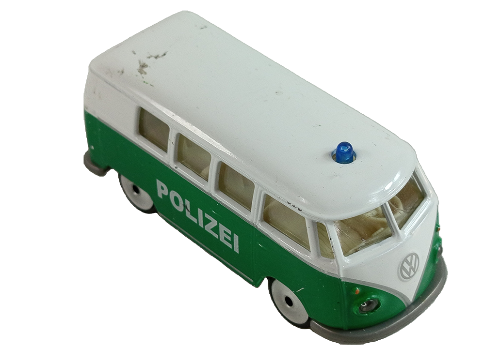 Majorette Volkswagen T1 Polizei Green / White (Car Model)