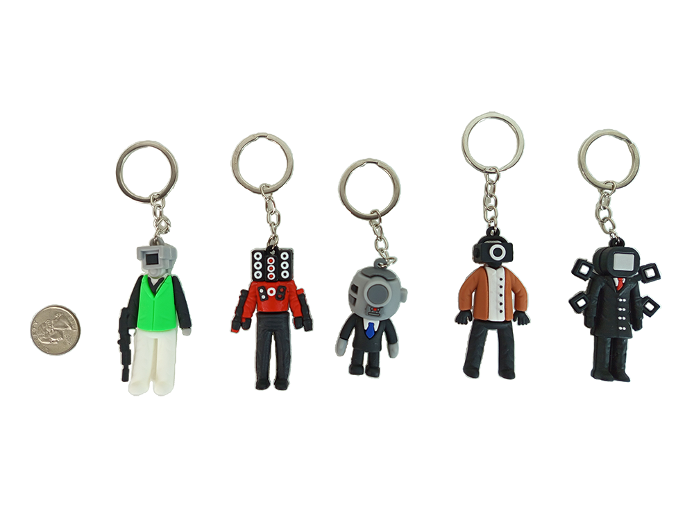 2024 Skibidi Toilet Man Keychain X 5