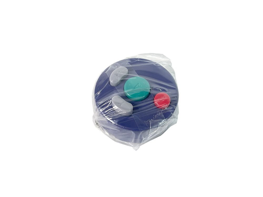(NEW) Nintendo World Gacha Gashapon GAMECUBE "Action" Button Keychain