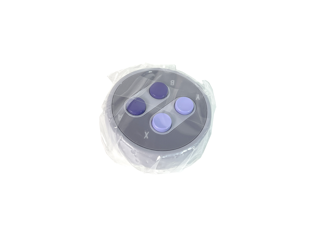 (NEW) Nintendo World Gacha Gashapon SNES Controller "Action" Button Keychain