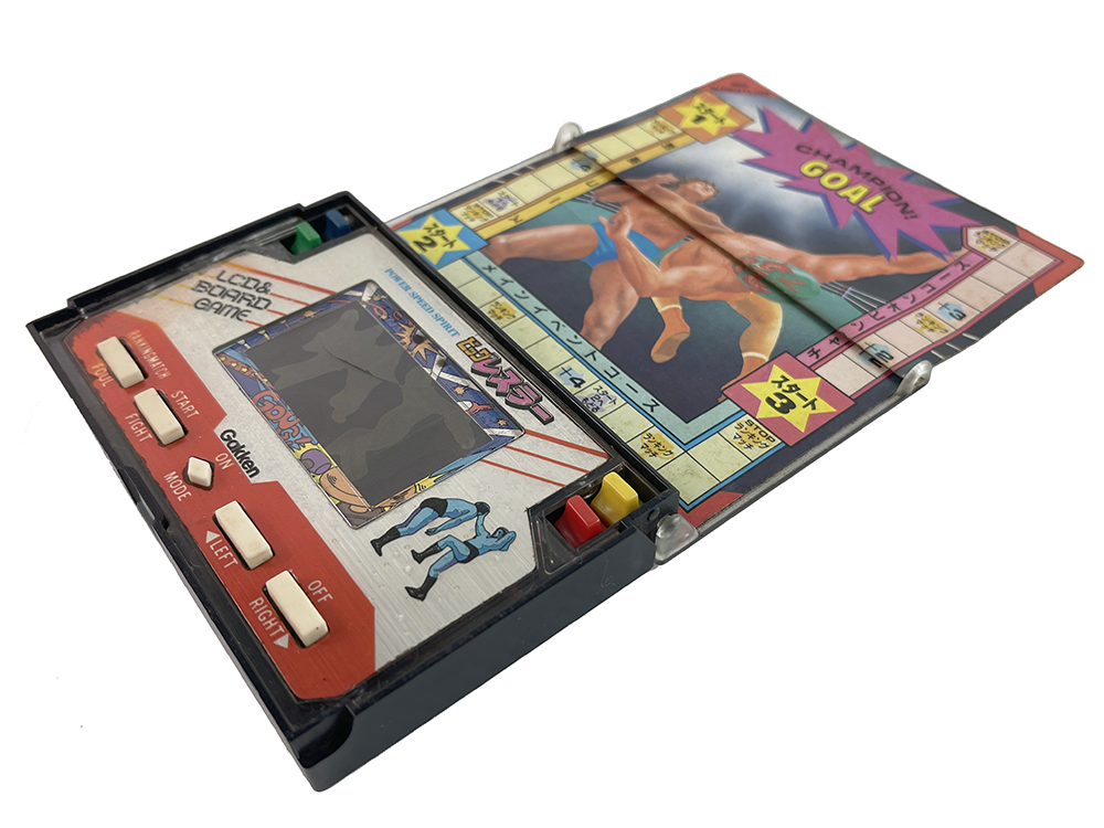 (FOR PARTS) Gakken POWER SPEED SPIRIT BIG WRESTLER LCD & GAME BOARDGAME