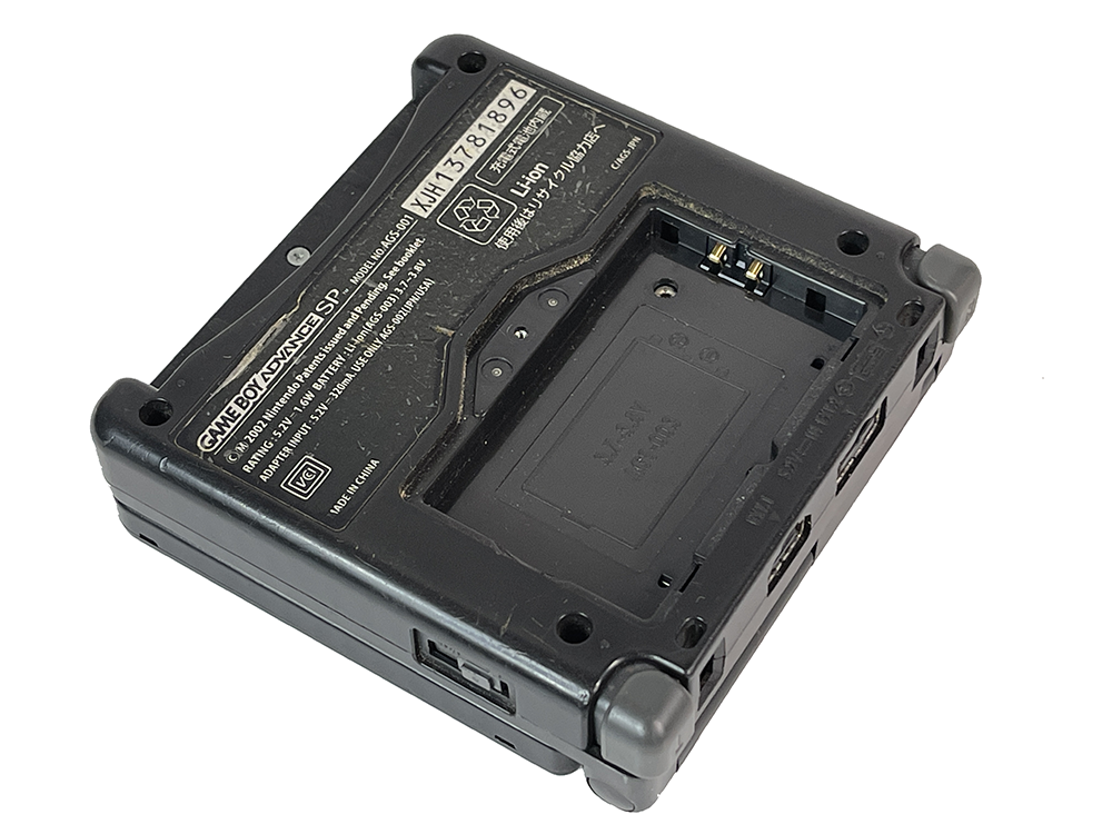 Nintendo Gameboy Advance SP AGS-001 Black XJH13781896 (Missing Battery cover)