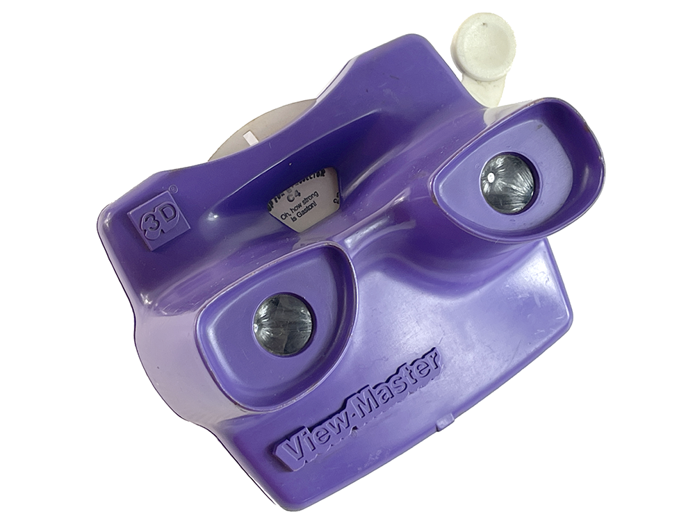 1980 TYCO VIEW MASTER 3D (Purple) w/ GASTON the Villain Reel