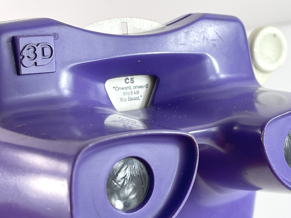 1980 TYCO VIEW MASTER 3D (Purple) w/ GASTON the Villain Reel