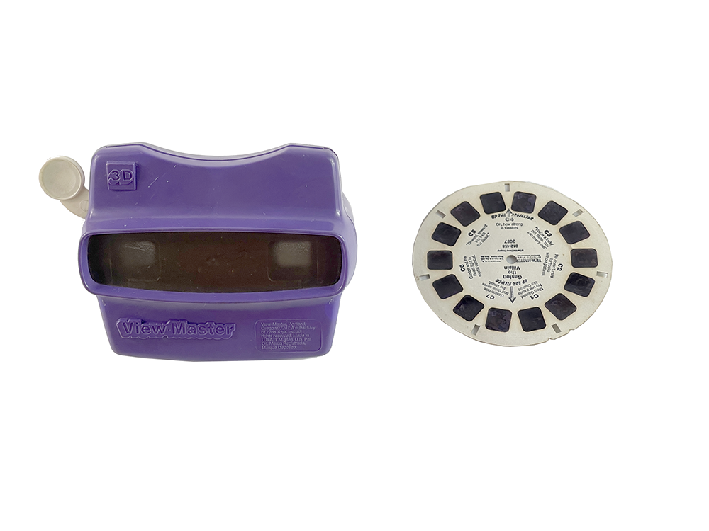 1980 TYCO VIEW MASTER 3D (Purple) w/ GASTON the Villain Reel