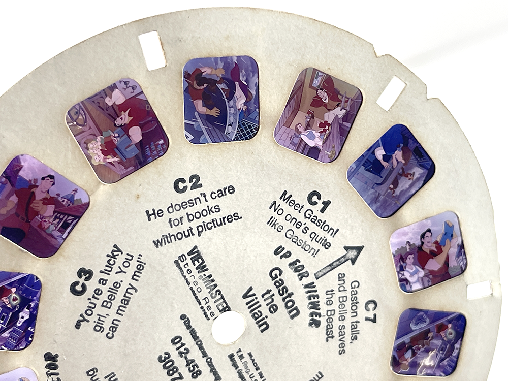 1980 TYCO VIEW MASTER 3D (Purple) w/ GASTON the Villain Reel