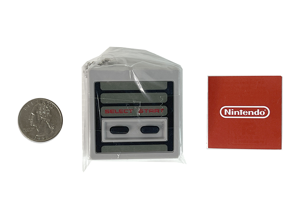 (NEW) Nintendo World Gacha Gashapon NES Controller "Select & Start" Button Keychain
