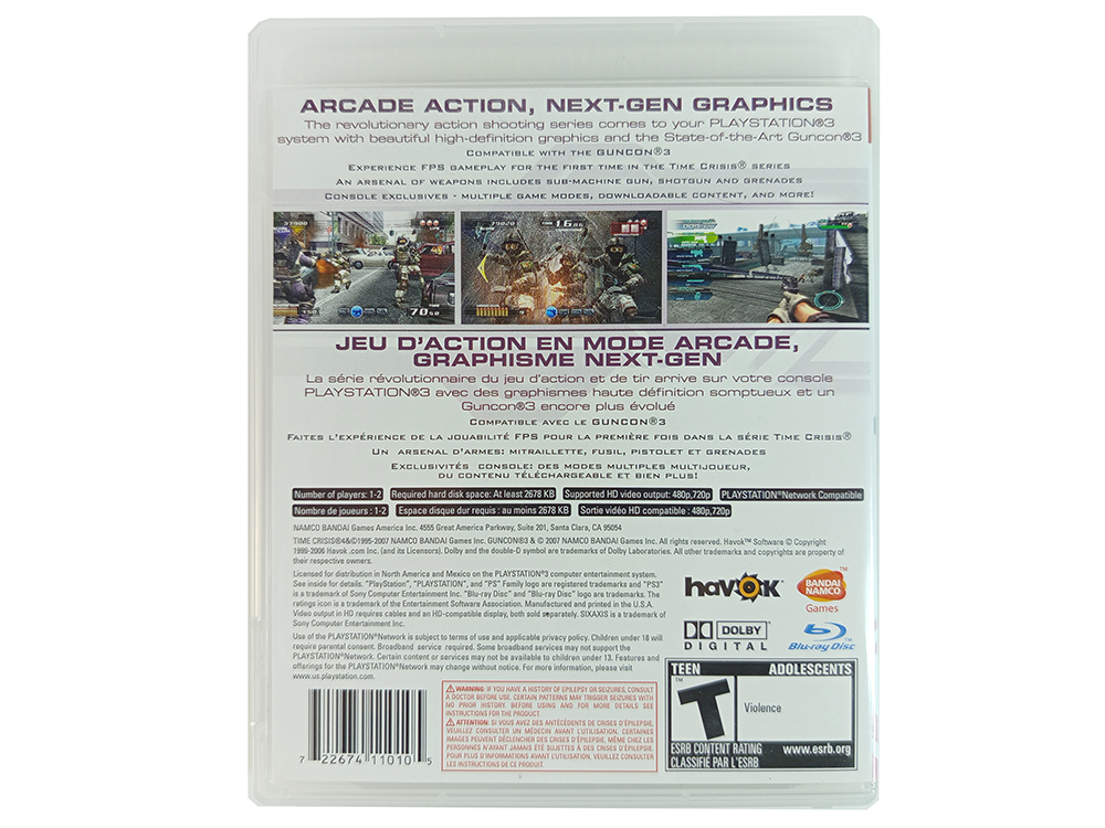 PS4 TIME CRISIS 4 W/ GUNCON 3 (US Ver)