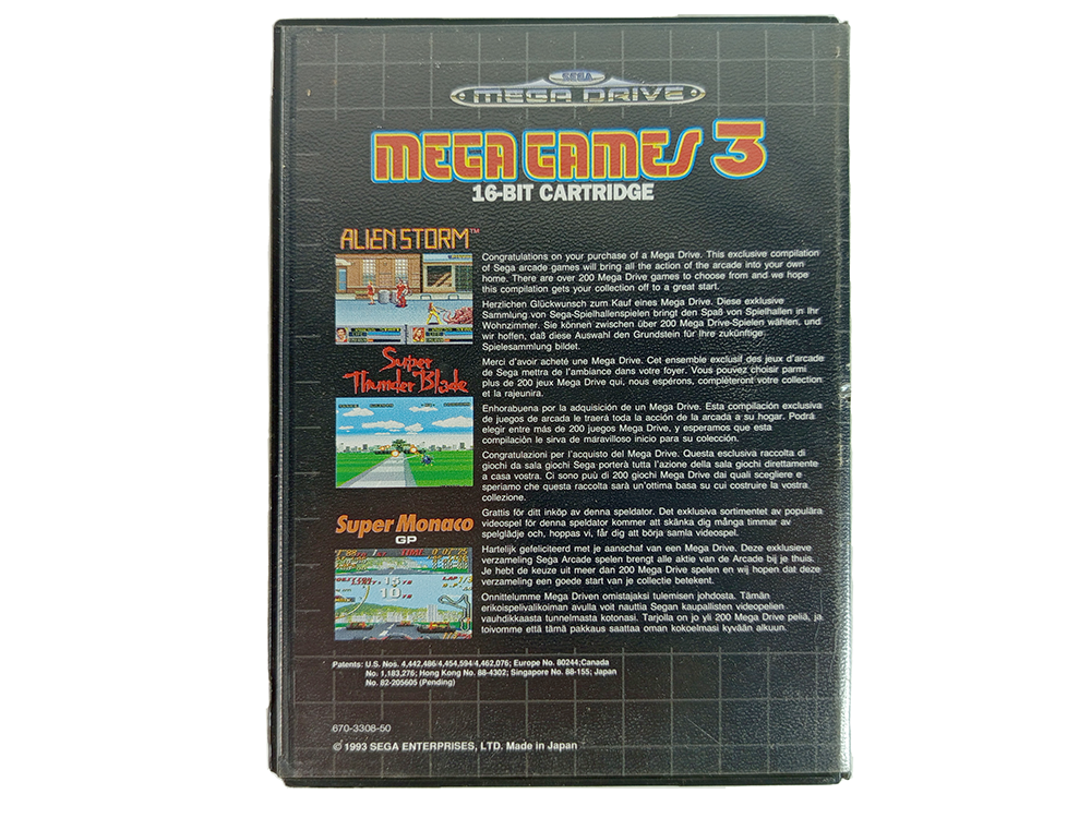 MD MEGA GAMES 1 (3 in 1, ASIAN VER)