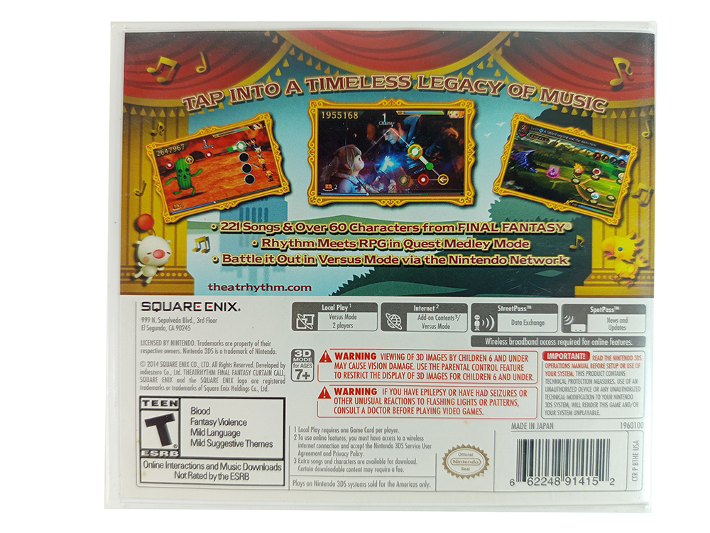 Nintendo 3DS Theatrhythm Final Fantasy: Curtain Call (US ver)