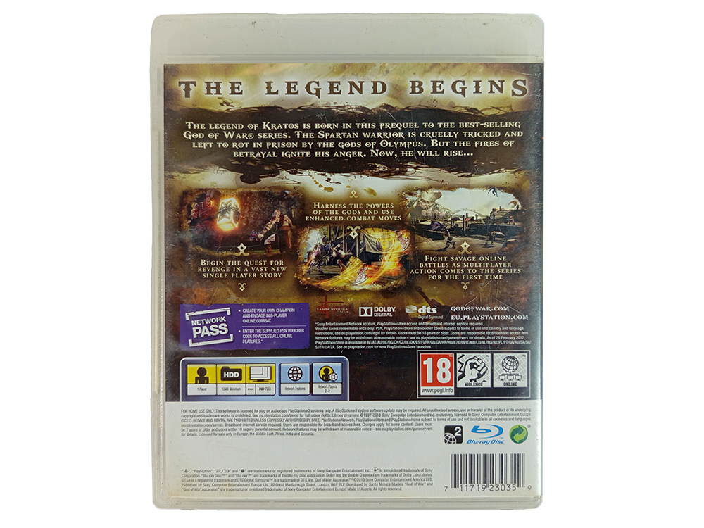 PS3 God of War: Ascension (PAL Ver)