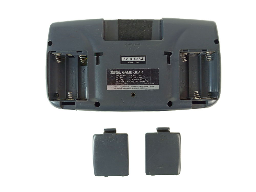 SEGA Game Gear System HGG-3210 W/ Super GG 60-1 game cart (Black, NEW LCD Mod)