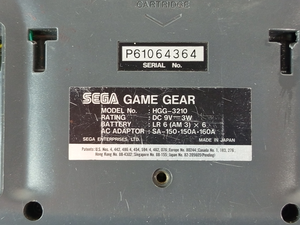SEGA Game Gear System HGG-3210 W/ Super GG 60-1 game cart (Black, NEW LCD Mod)