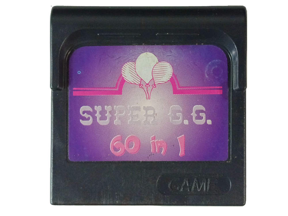 SEGA Game Gear System HGG-3210 W/ Super GG 60-1 game cart (Black, NEW LCD Mod)