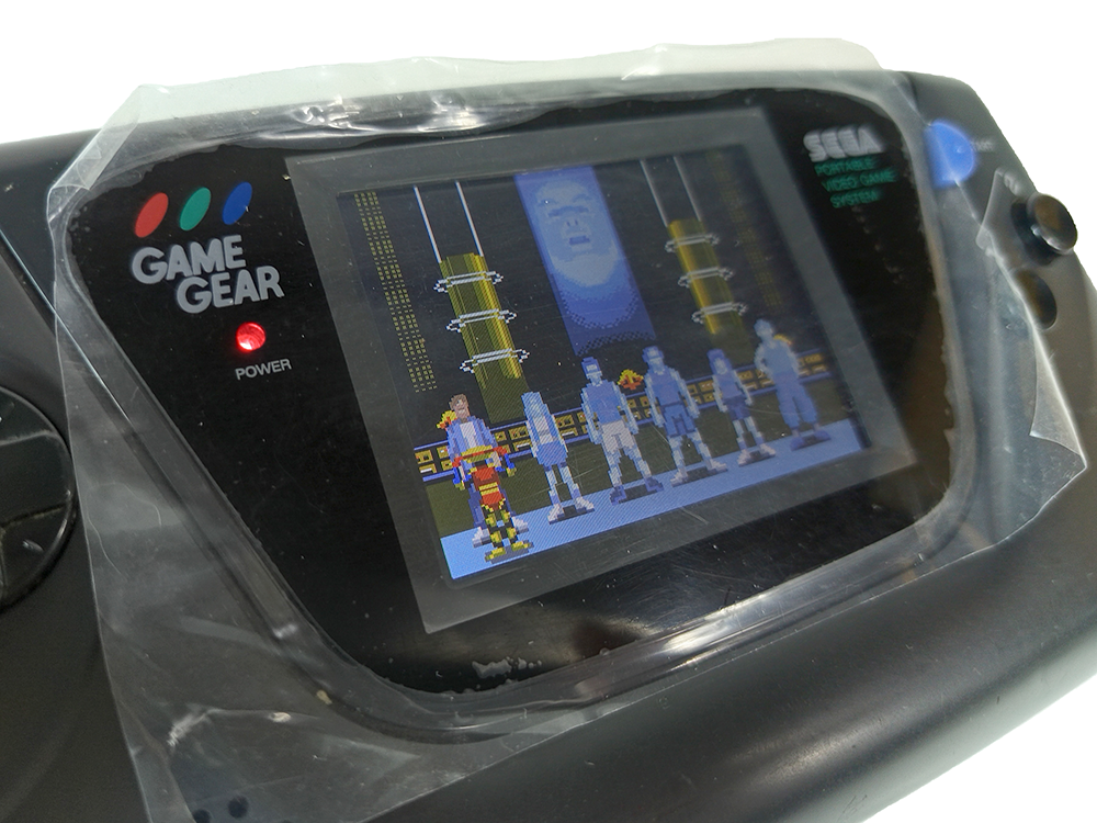 SEGA Game Gear System HGG-3210 W/ Super GG 60-1 game cart (Black, NEW LCD Mod)