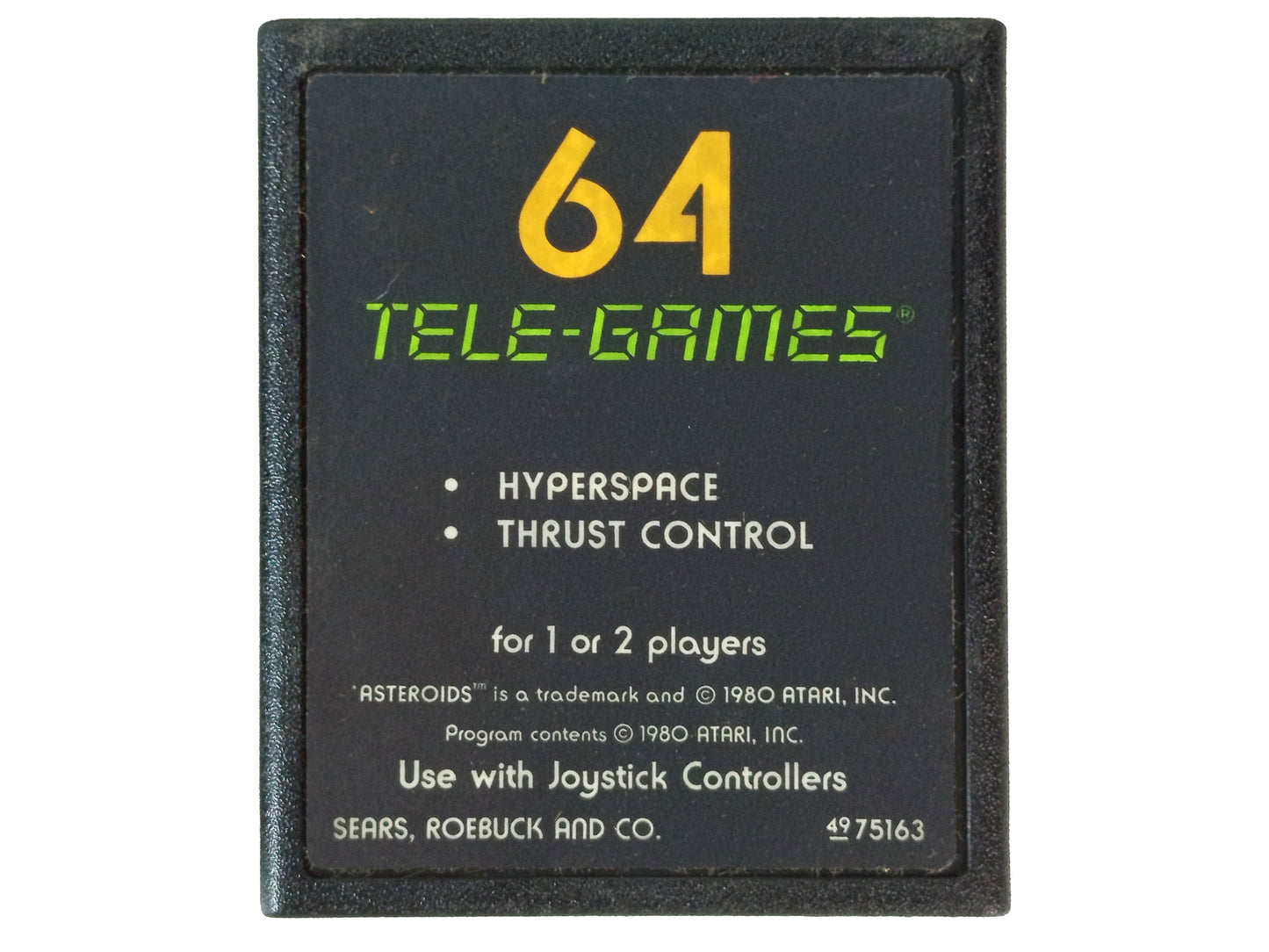 ATARI CX-2600 SEARS REOEBUCK 64 TELE-GAMES ASTEROIDS (NOT TESTED)