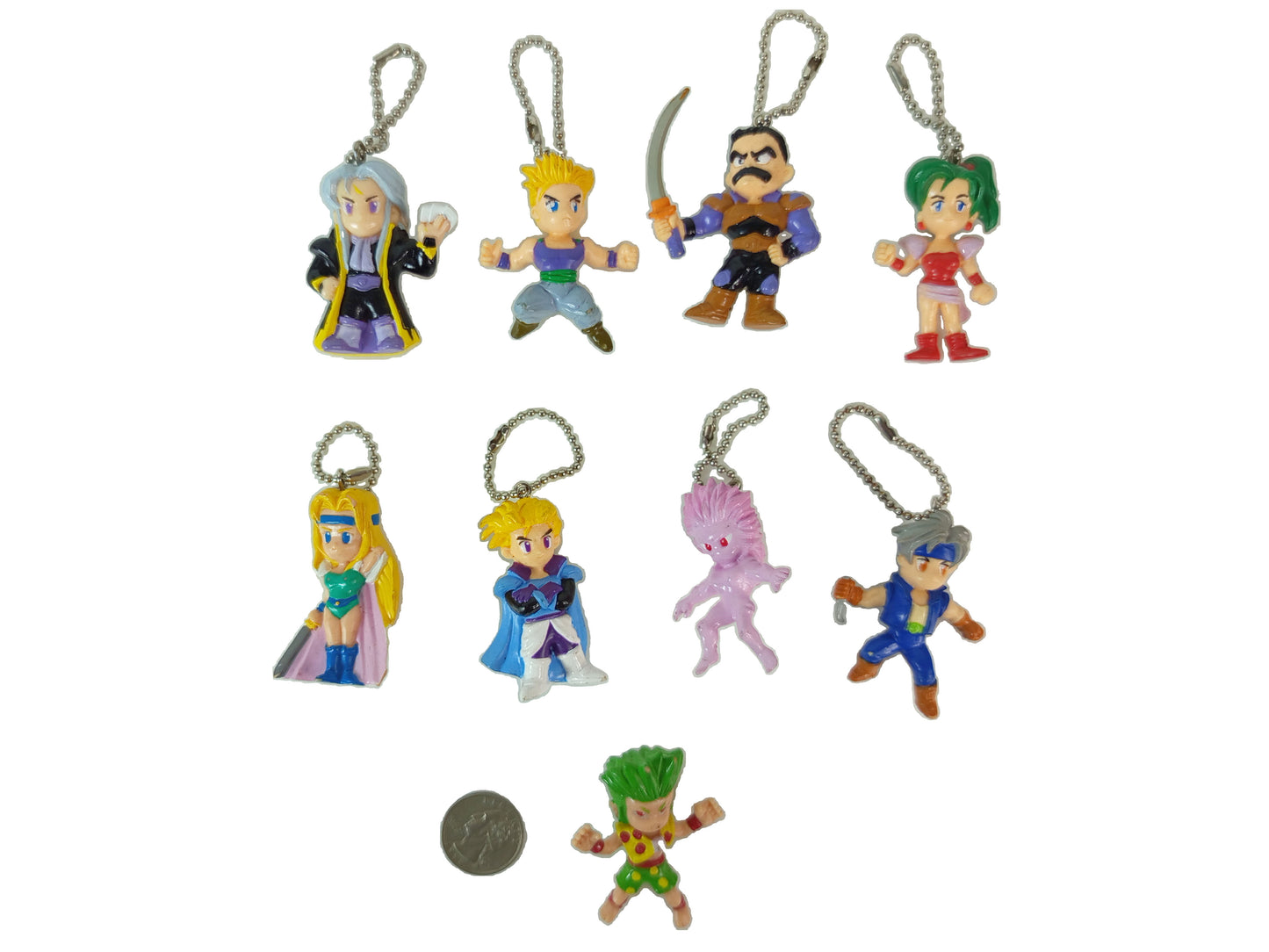 Lots of Bandai 1994 Final Fantasy 6/ III Keychain X 9