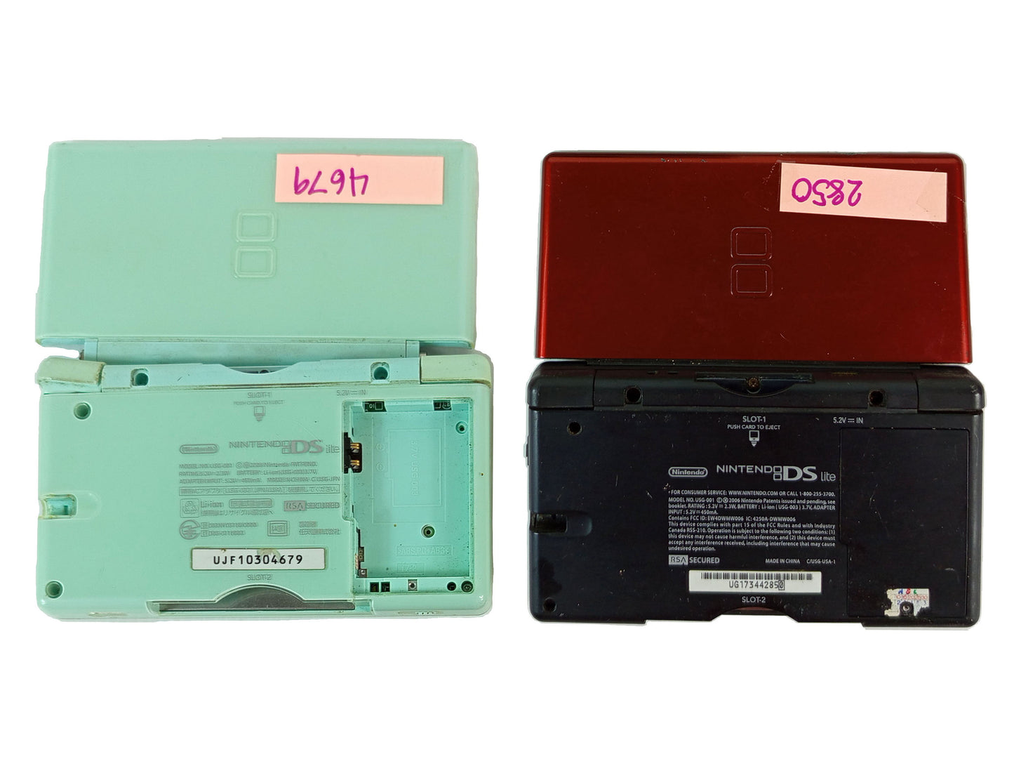 (For Parts) Lots of Nintendo NDS LITE USG-001 (USG JPN) x 2 UNITS