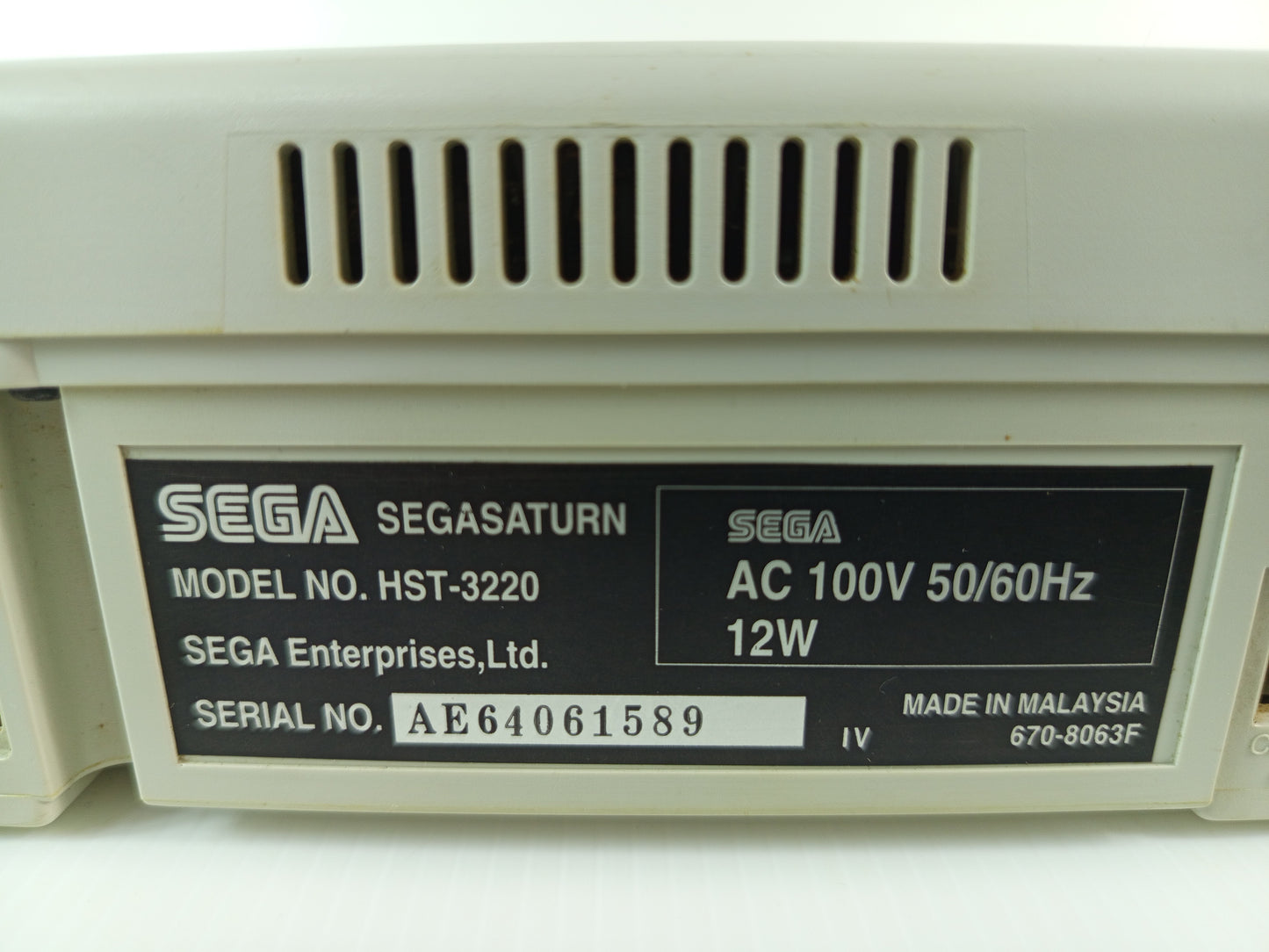SEGA SATURN System HST-3220 (White, JPN VER)