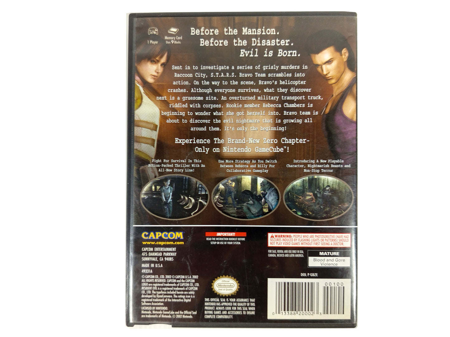 NGC Resident Evil ZERO (US VER)