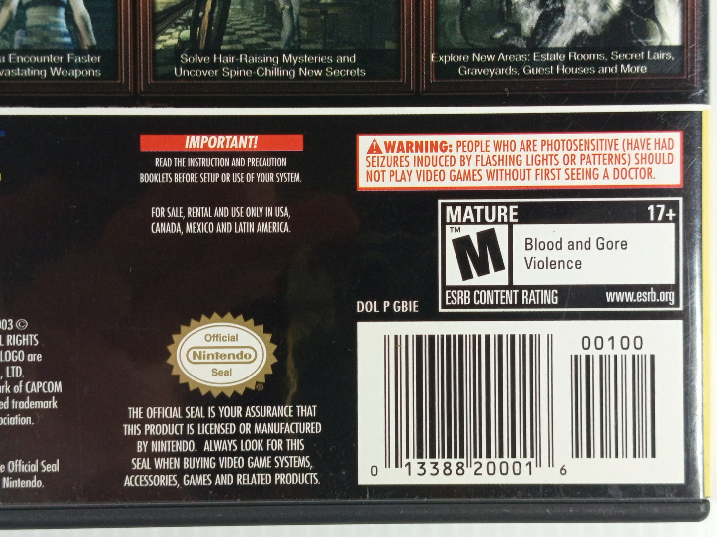 NGC Resident Evil (Player’s Choice, US VER)