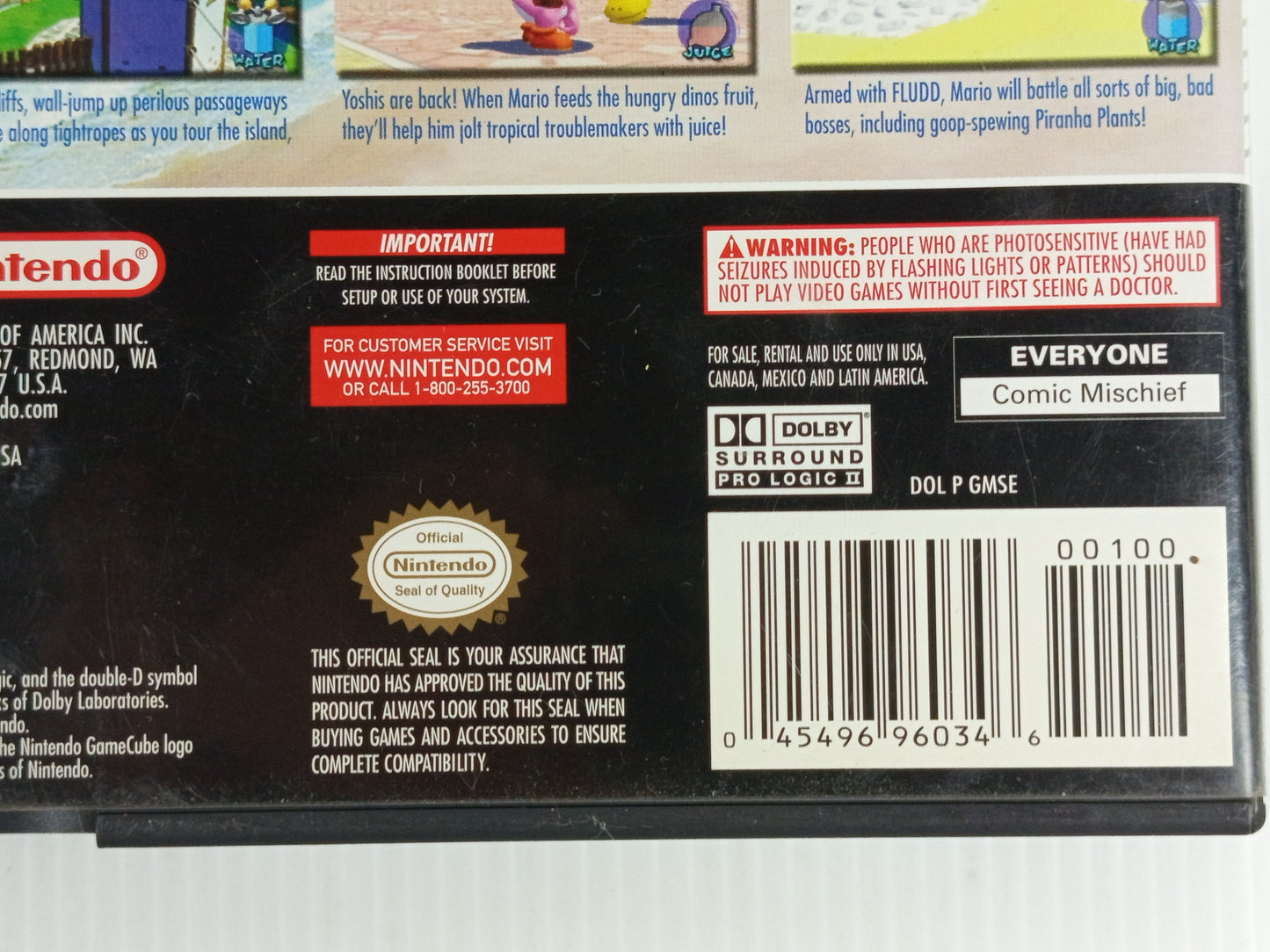 NGC Super Mario Sunshine (US VER)