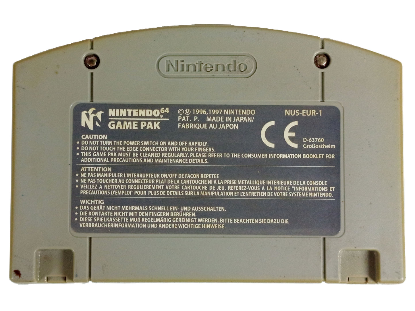 N64 PAPER MARIO (EUR Ver, Loose Cartridge)