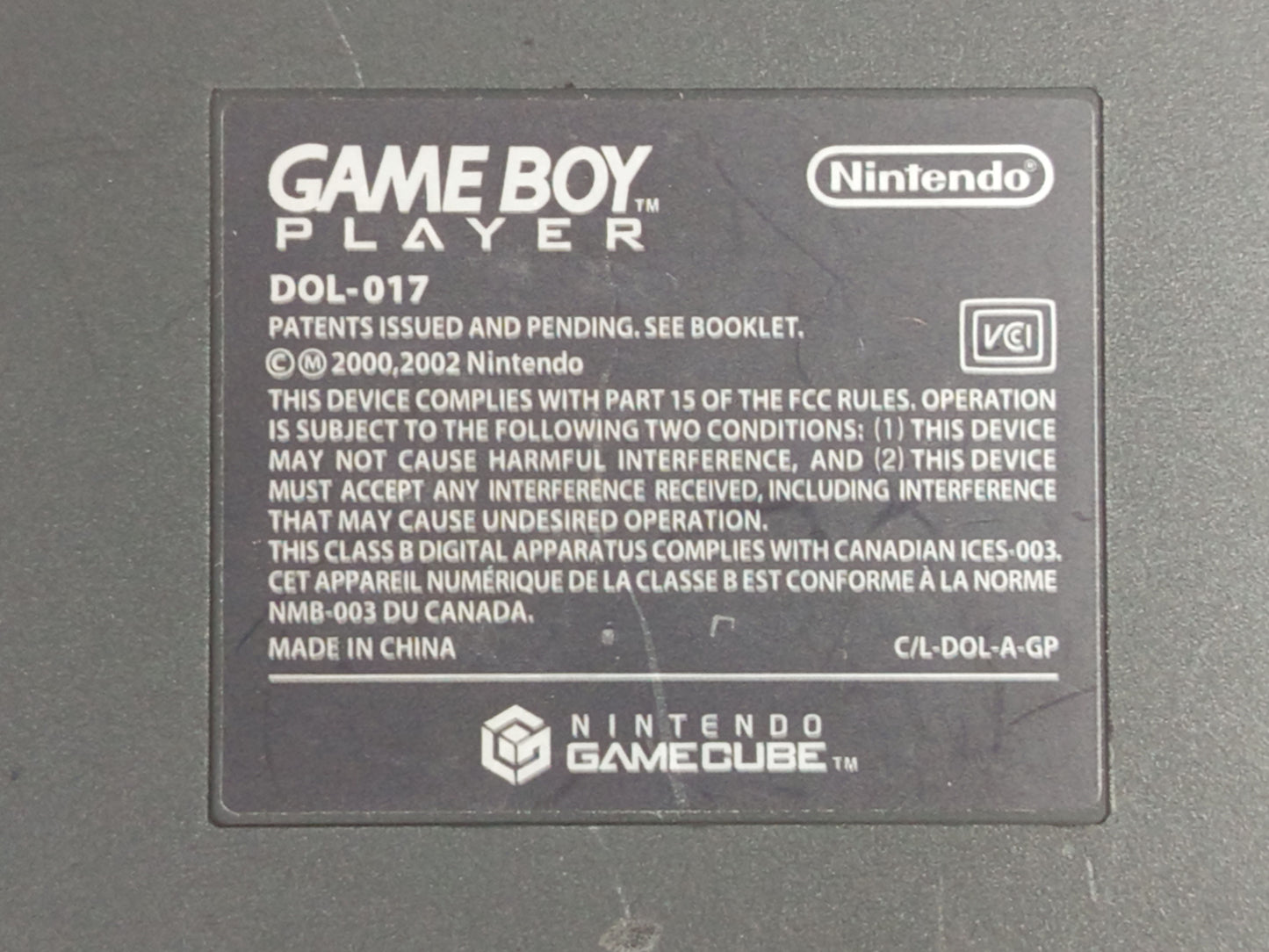 Nintendo GameCube BLACK Gameboy Player Only (DOL-017, JPN Ver)