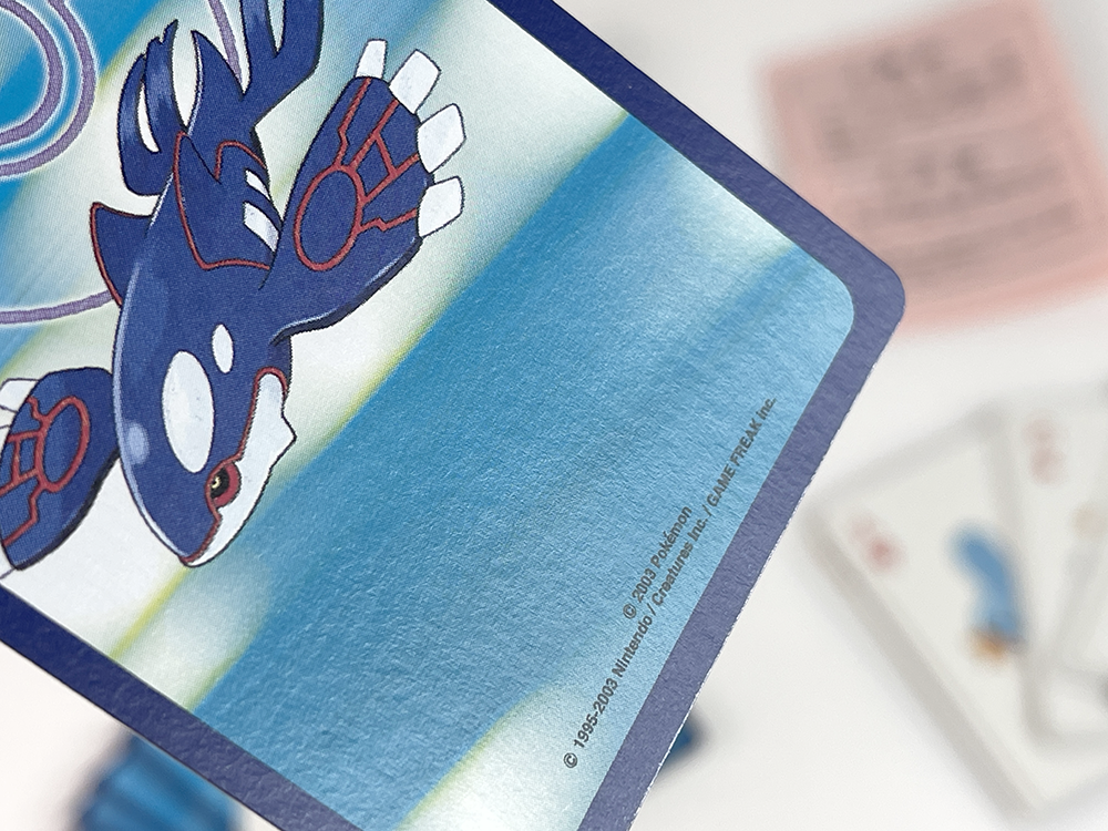 2003 NINTENDO Kyogre POKEMON Playing Card Poker Deck Sapphire