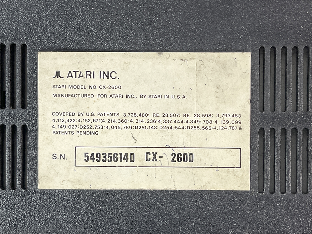 ATARI CX-2600 System (NOT TESTED, System Only)