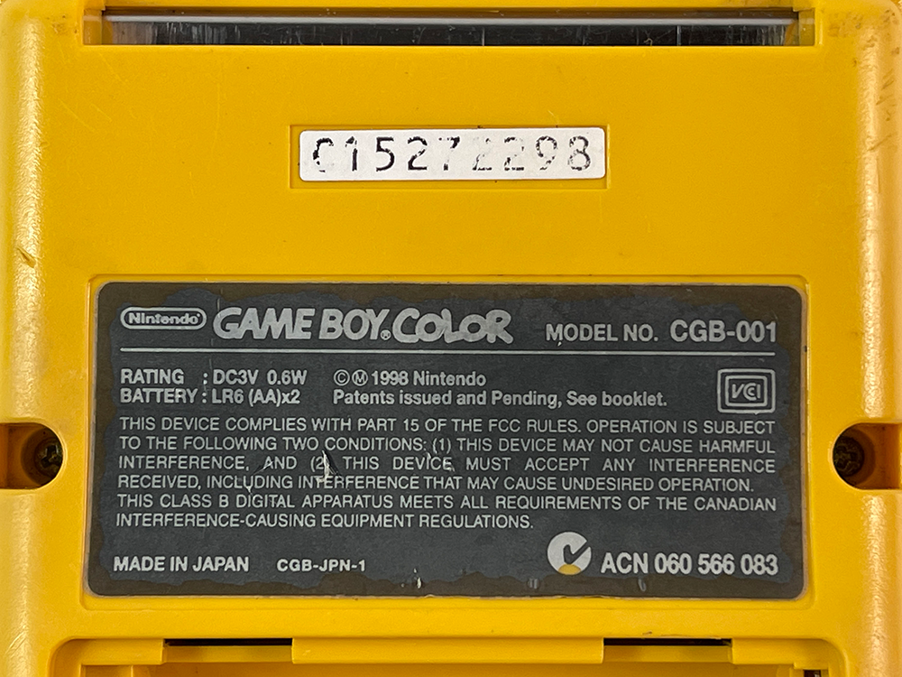 Nintendo Gameboy Color CGB-001 YELLOW (System Only)