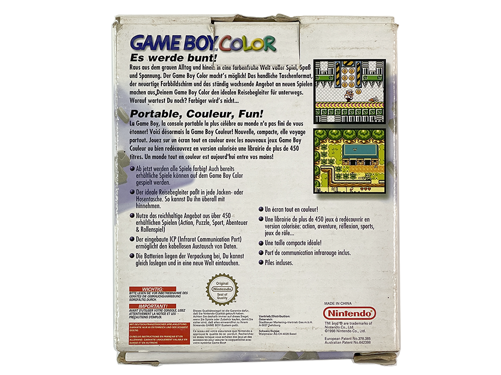 Nintendo Gameboy Color Atomic Purple CGB-001 CGB-EUR W/ Pocket Camera MGB-006 JPN