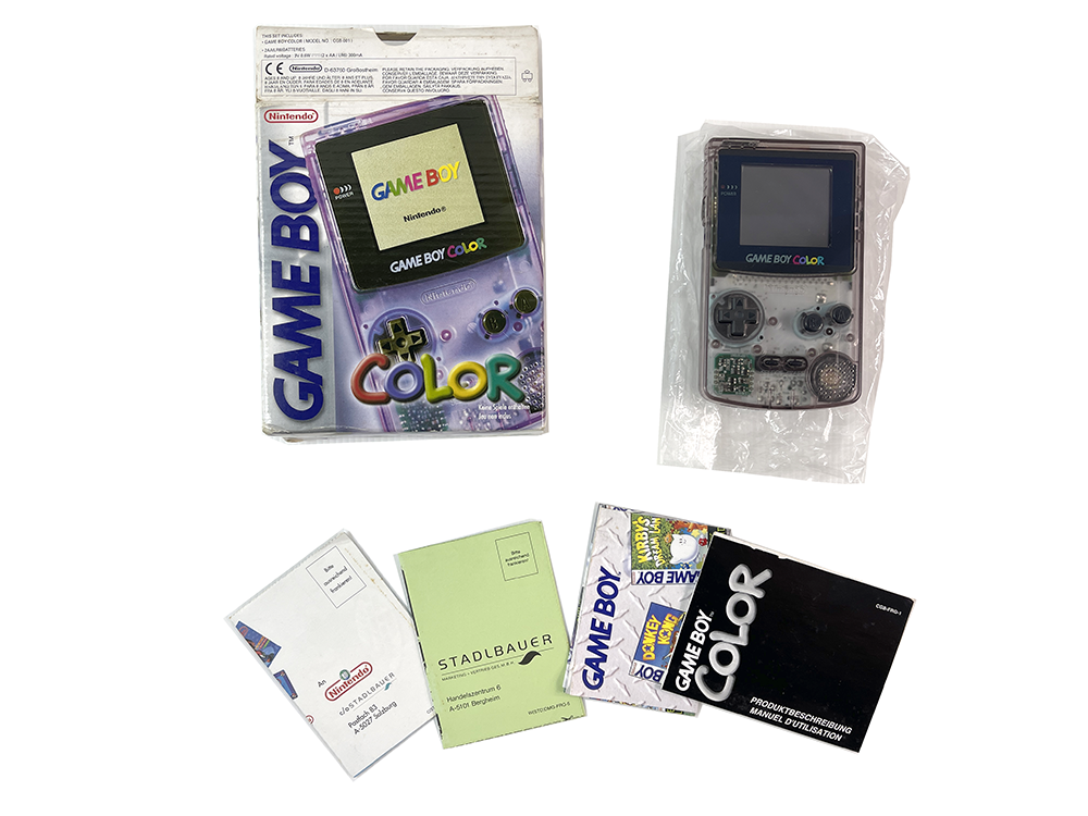 Nintendo Gameboy Color Atomic Purple CGB-001 CGB-EUR W/ Pocket Camera MGB-006 JPN