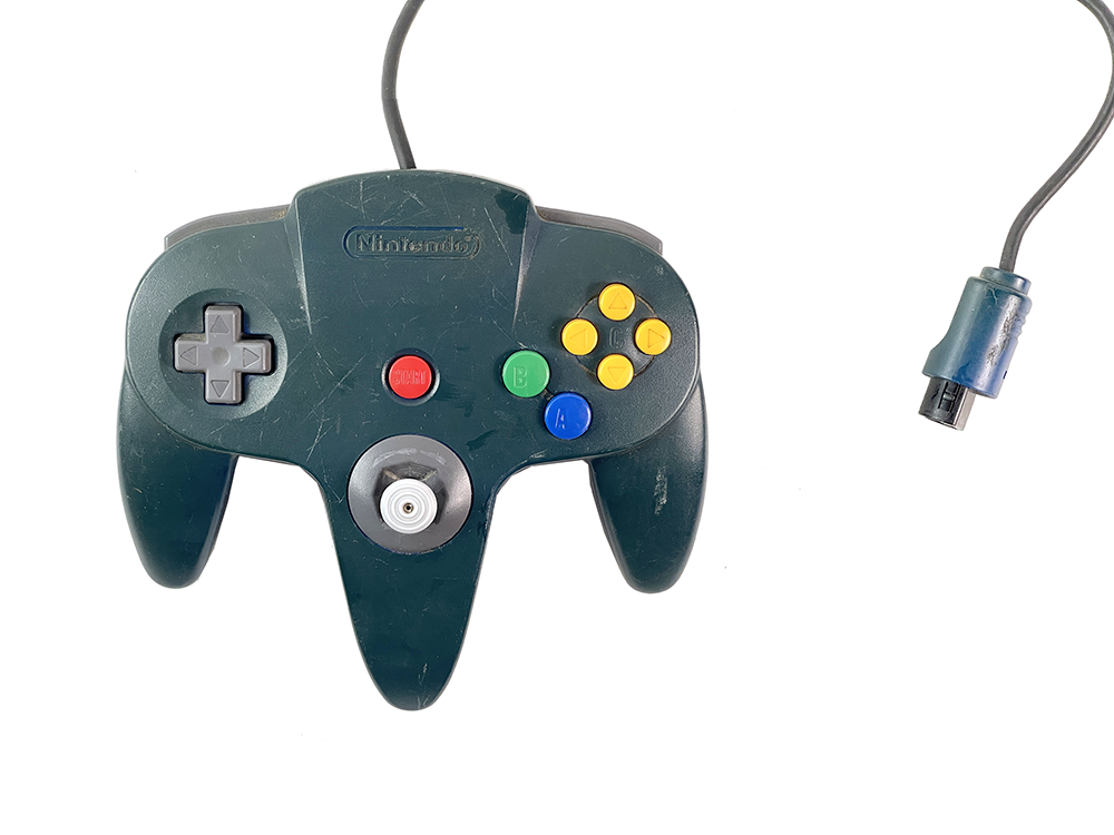 N64 Controller NUS-005 Dis-Colored BLUE (FOR PARTS)