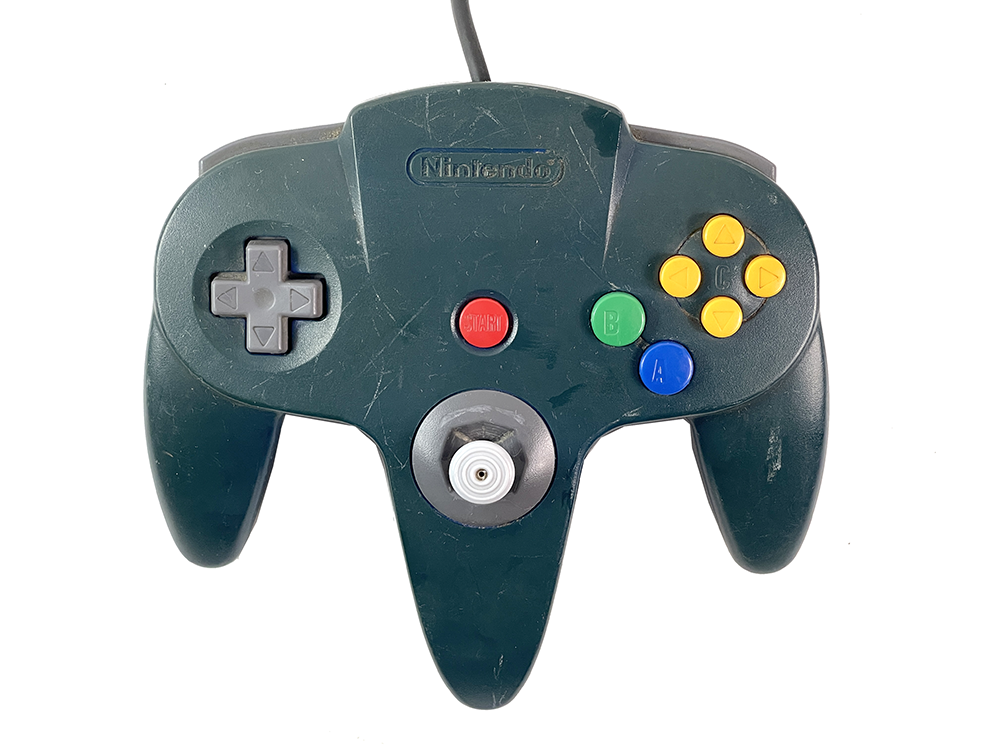 N64 Controller NUS-005 Dis-Colored BLUE (FOR PARTS)