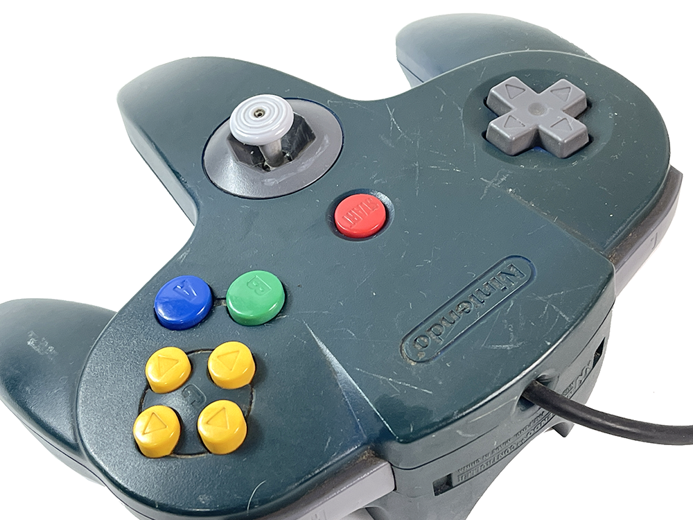 N64 Controller NUS-005 Dis-Colored BLUE (FOR PARTS)