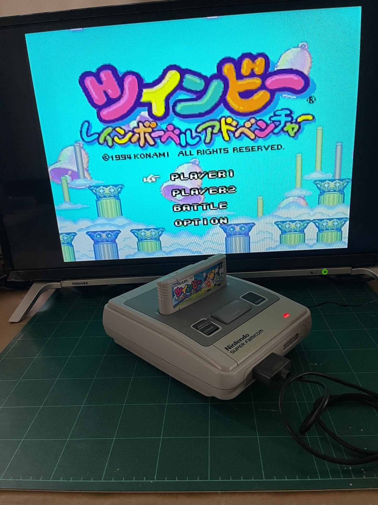 SFC Twin Bee Rainbow Bell Adventure (JPN Ver, Loose Cartridge)