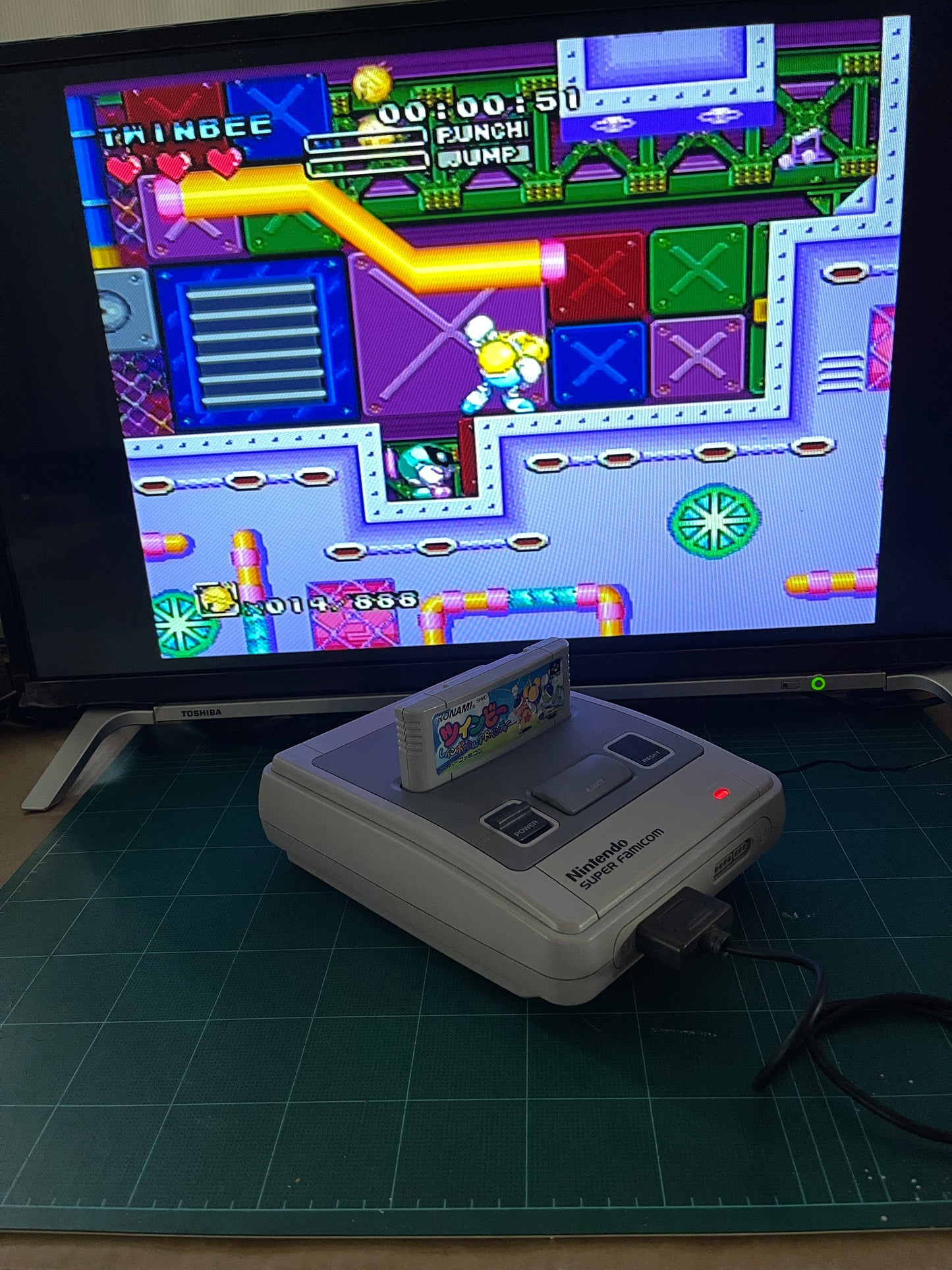 SFC Twin Bee Rainbow Bell Adventure (JPN Ver, Loose Cartridge)