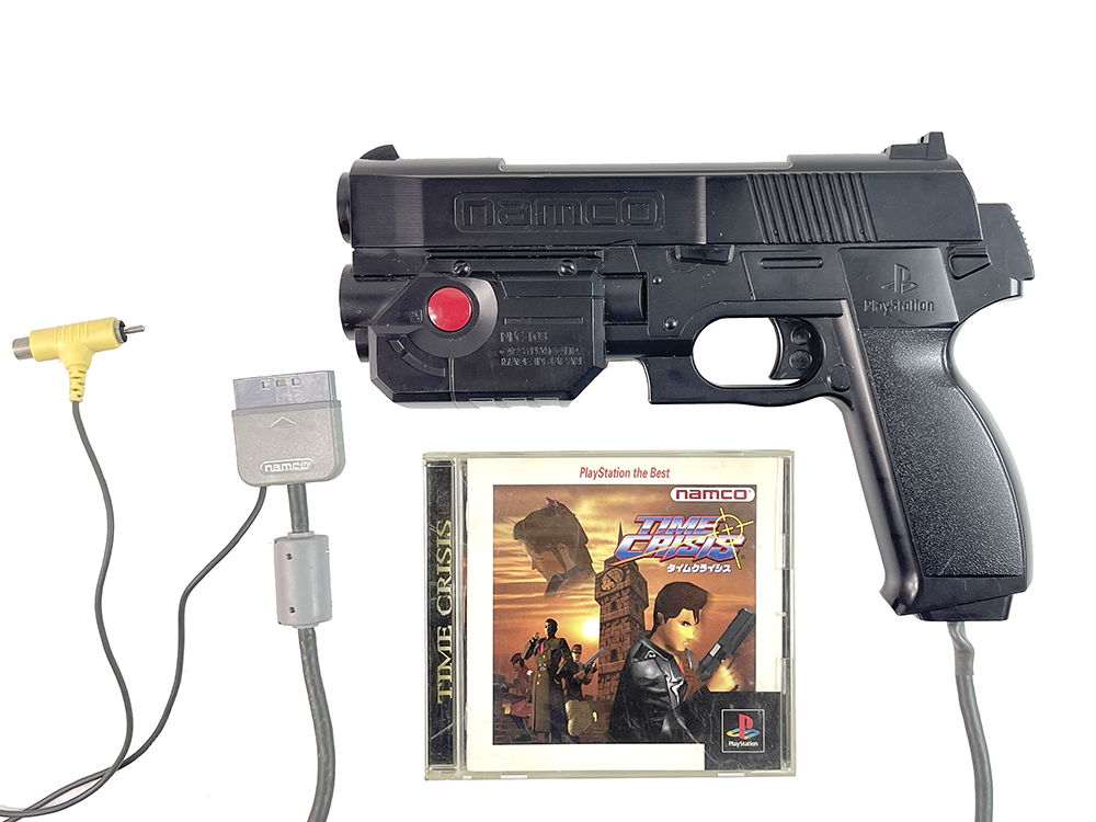 PS1 Namco GunCon NPC-103 W/ Time Crisis SLPS 91087 (JPN Ver)
