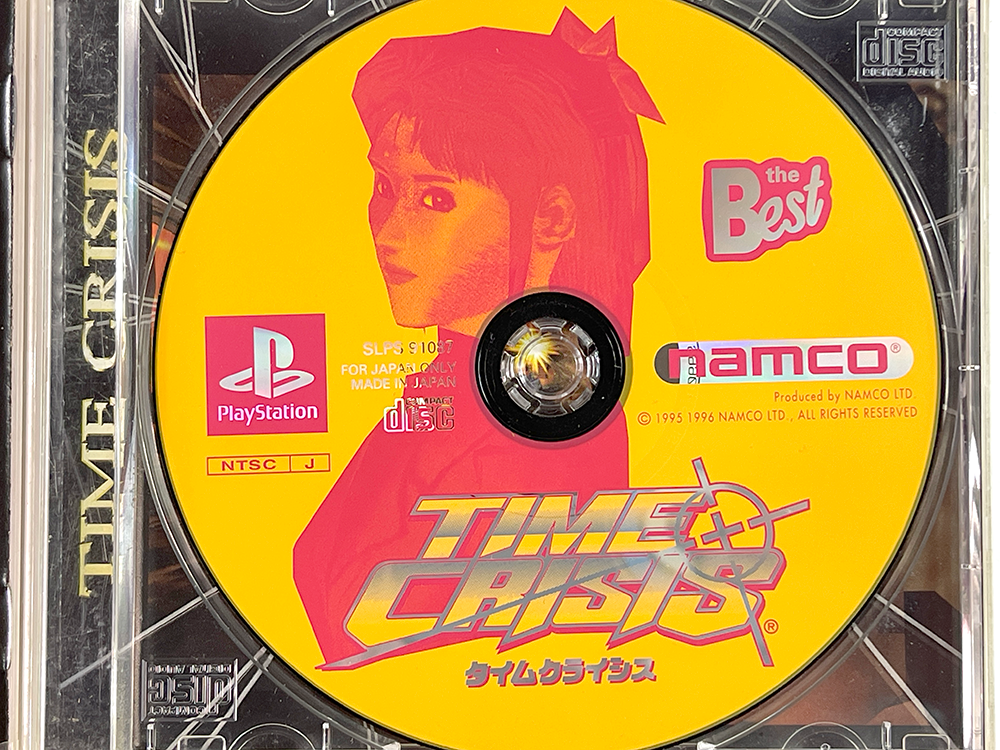 PS1 Namco GunCon NPC-103 W/ Time Crisis SLPS 91087 (JPN Ver)