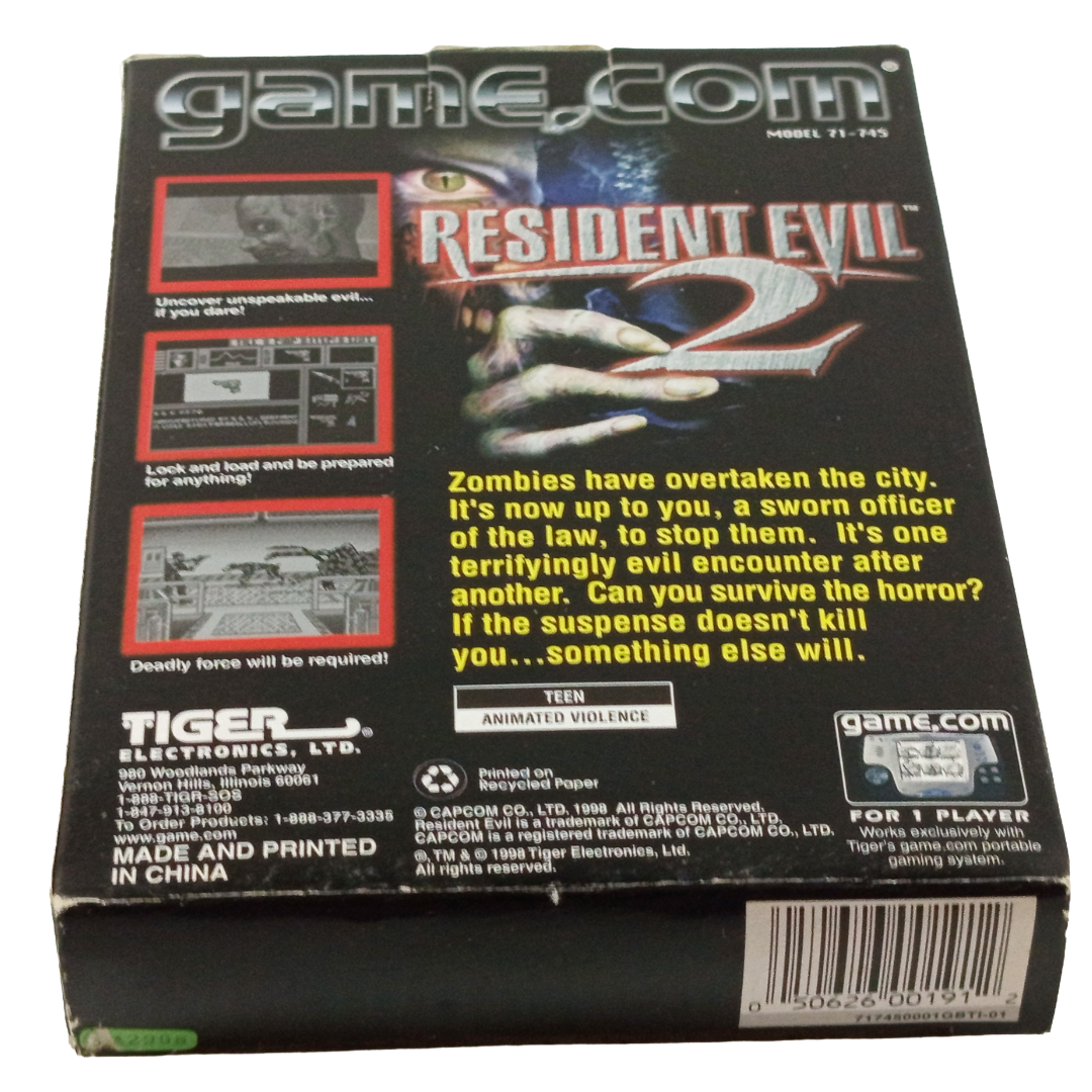 Tiger Electronics Game.com RESIDENT EVIL 2 (Completed, US Ver)