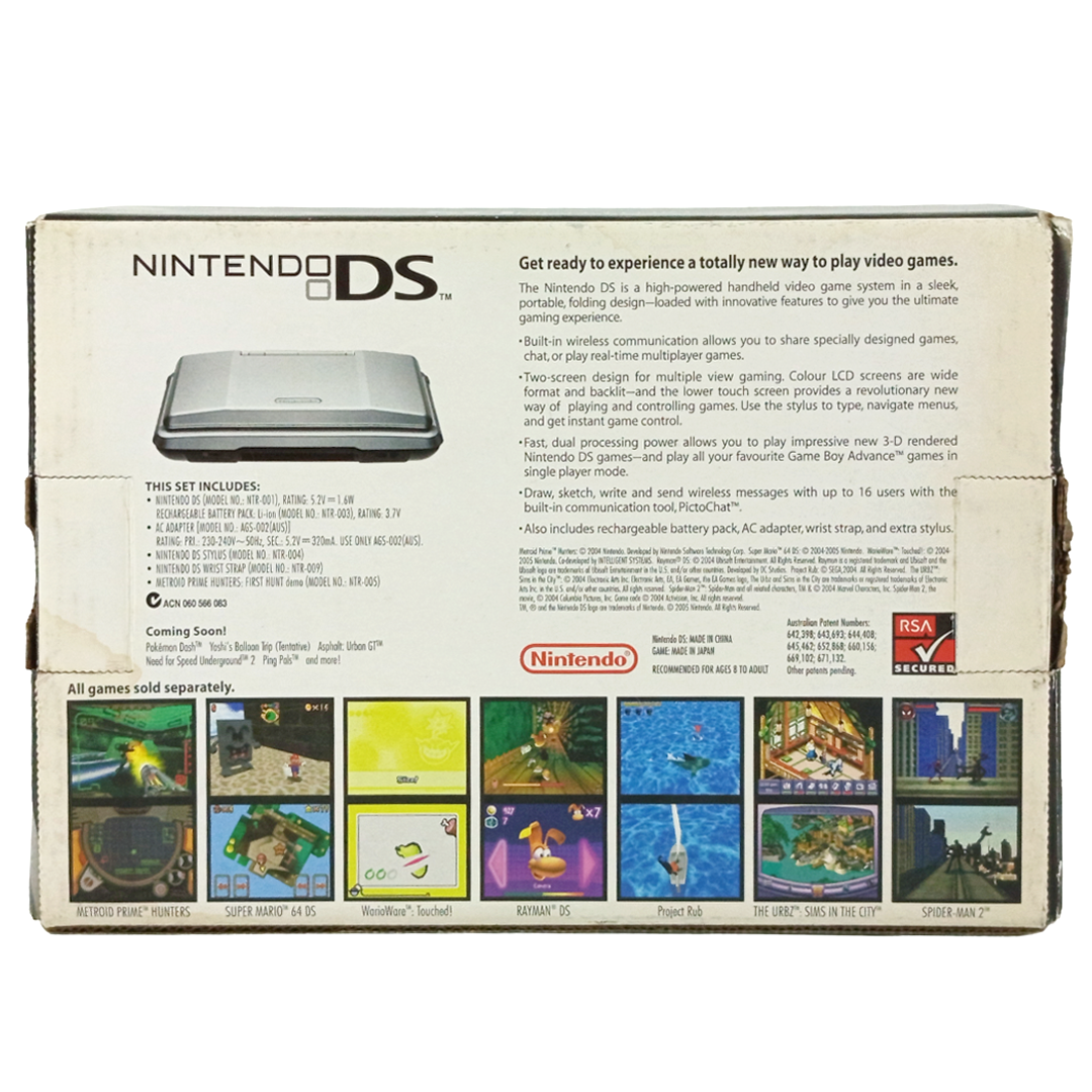 Nintendo DS System Box "Silver/ Metroid ver" (Empty Box w/ Cardboard Box, Australian Ver)