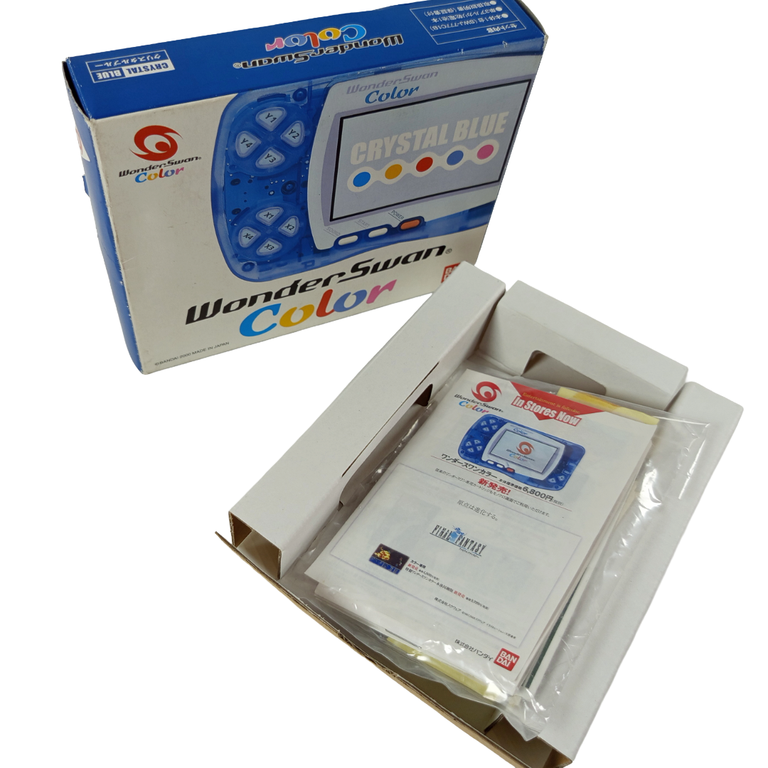 Bandai WonderSwan Color "Crystal Blue" (EMPTY BOX W/Paperwork)