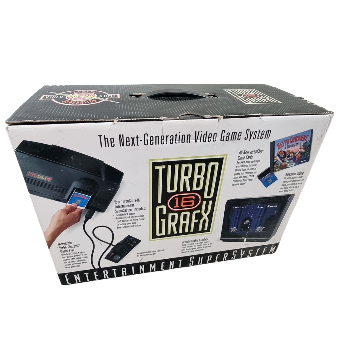 NEC TurboGrapFX 16 system with OG Box, accessors, 2 games (Keith courageous & Ordyne)
