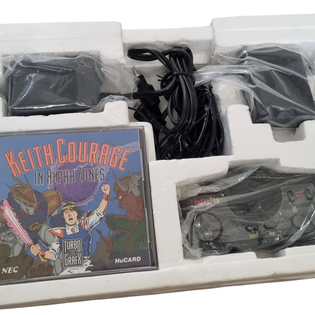 NEC TurboGrapFX 16 system with OG Box, accessors, 2 games (Keith courageous & Ordyne)