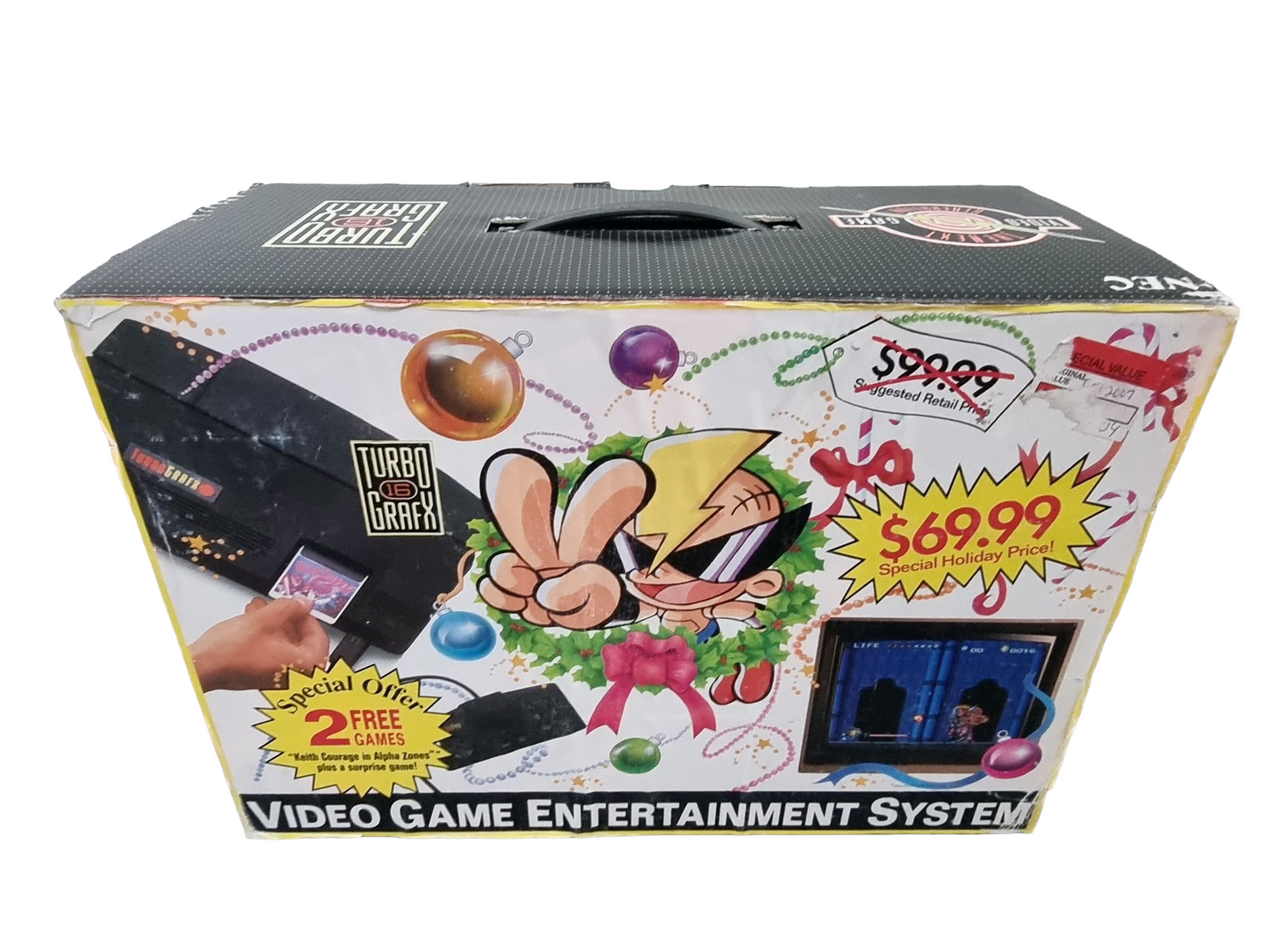 NEC TurboGrapFX 16 system with OG Box, accessors, 2 games (Keith courageous & Ordyne)