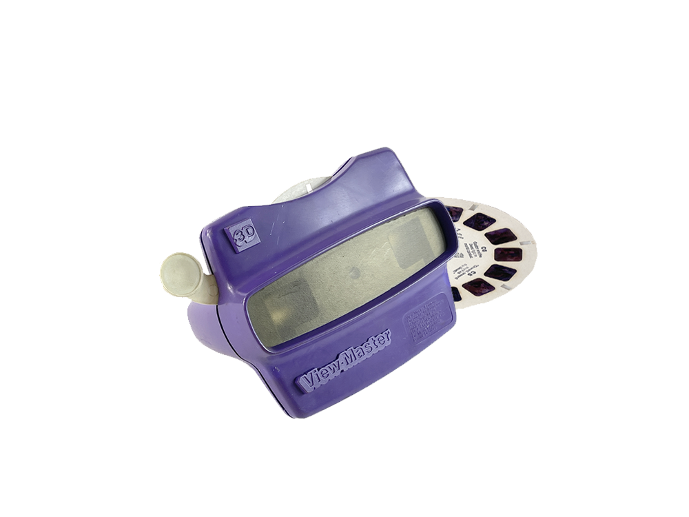 1980 TYCO VIEW MASTER 3D (Purple) w/ GASTON the Villain Reel