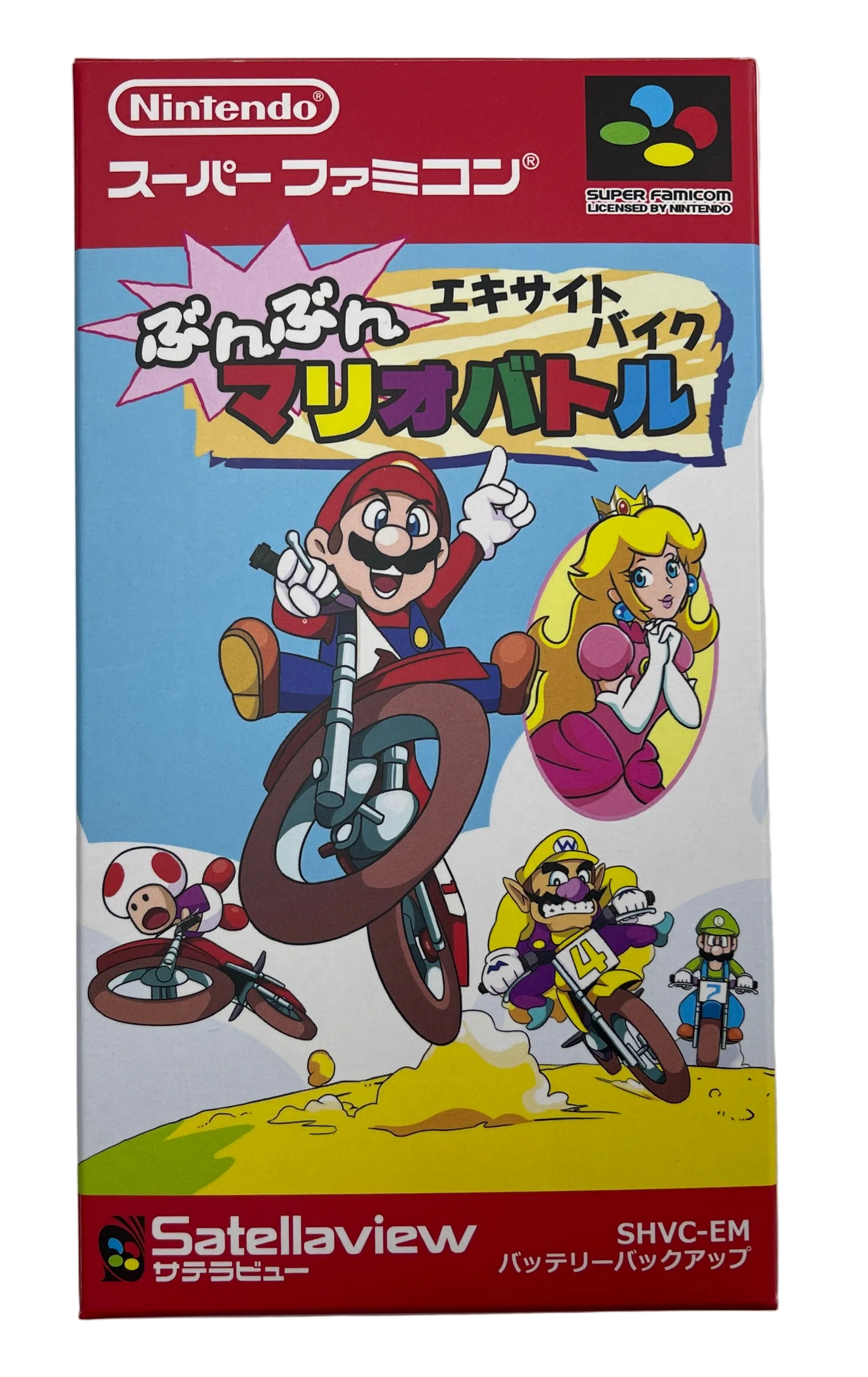 SFC Excitebike: Bun Bun Mario Battle (Satellaview, NEW Physics Home-brew, JPN Ver)