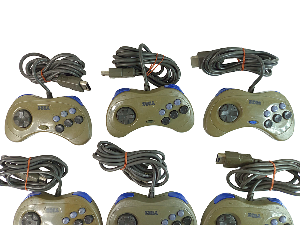 LOTS of 8 Sega Saturn Controllers GRAY/ WHITE (HSS-0101)